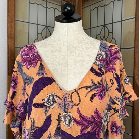 Loralette Journey Maxi Dress Peach Dulcie Easter Sunday Wedding Guest Size 26/28 - Picture 5 of 14